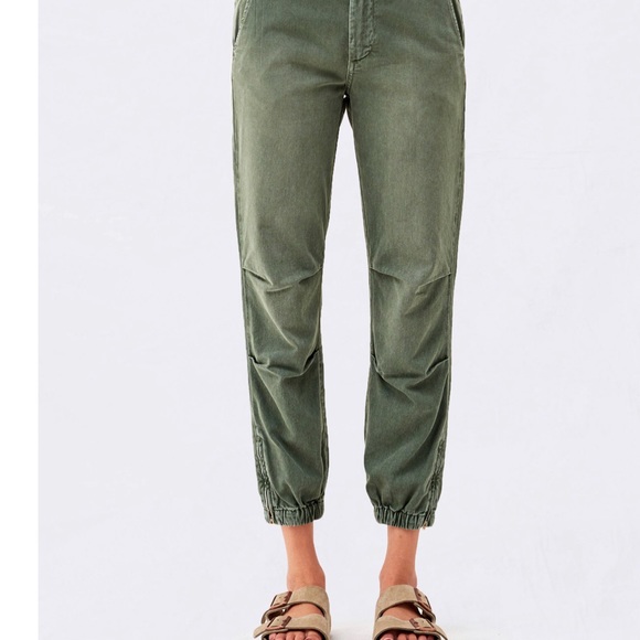 Sundry Heart Patch Jogger Pants in Evergreen - Picture 2 of 3